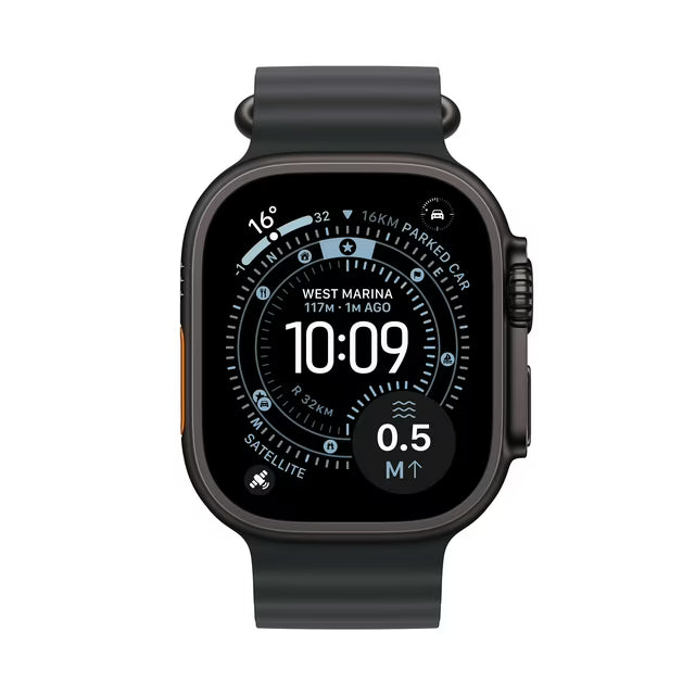 Apple Watch Ultra 3 GPS + Cellular 49mm Black Titanium Case with Black Ocean Band