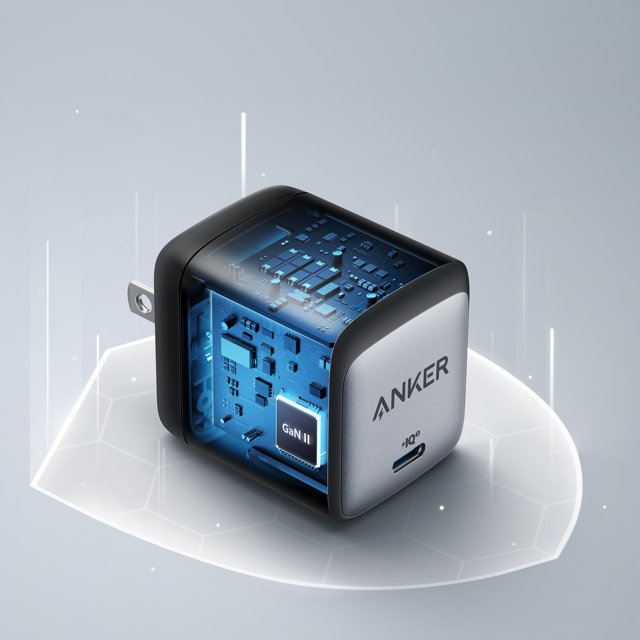 Anker 65W 1C Wall Charger w/ 5ft USB-C Cable Black