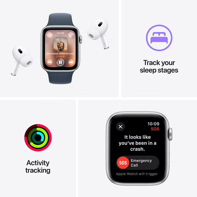 Apple Watch SE2 40mm GPS - Midnight Aluminum Case with Midnight Sport Band - S/M