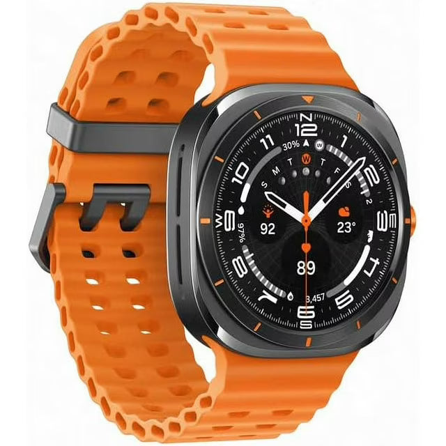 Samsung Galaxy Watch Ultra (Brand New) GPS + LTE 47mm Smartwatch with Heart Rate Monitor | Titanium Grey/Orange | international Version