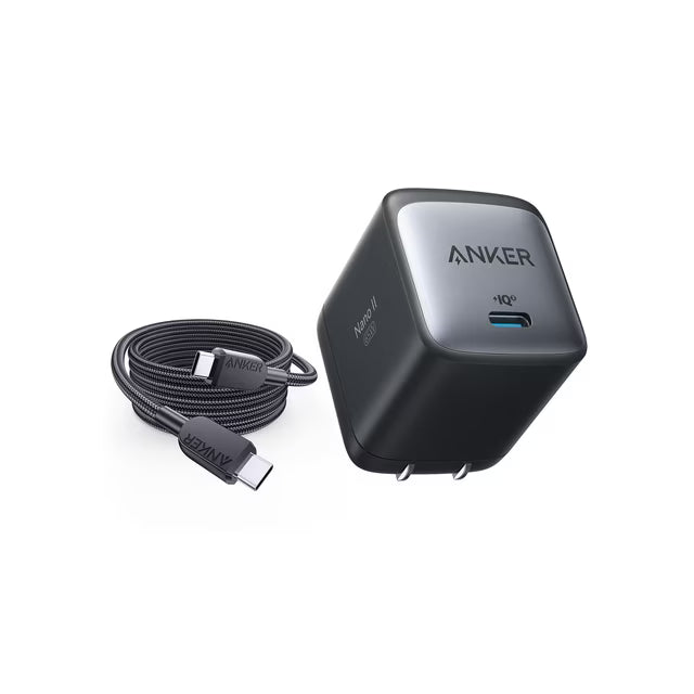 Anker 65W 1C Wall Charger w/ 5ft USB-C Cable Black