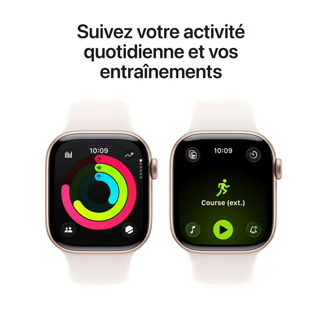 Apple Watch Series 11 GPS 42mm Rose Gold Aluminium Case with Light Blush Sport Band - S/M