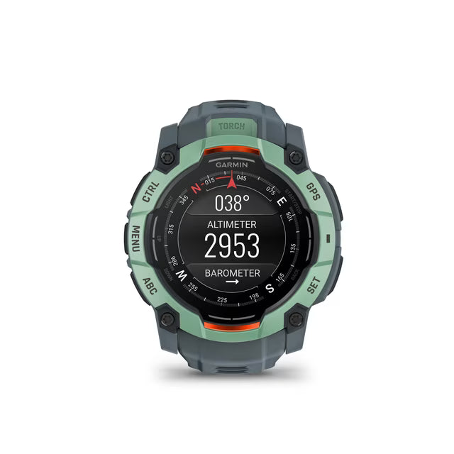Garmin Instinct 3 AMOLED Smartwatch 50 mm - Rugged Militart Spec 810, Compass, Barometric Altimeter | Neo tropic with twilight silicone band