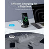 Anker MagSafe Charger Compatible, MagGo 3-in-1 Charging Station, Qi2 Certified 15W Magnetic Wireless Charger Dock Stand, For iPhone16/15/14/13/12 Series, Apple Watch,Air