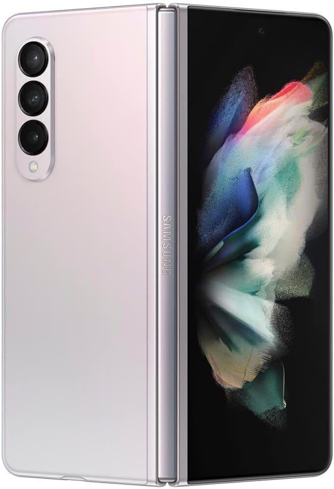 Samsung Galaxy Z Fold 3 5G , 256GB, Phantom Silver - Unlocked (Renewed)