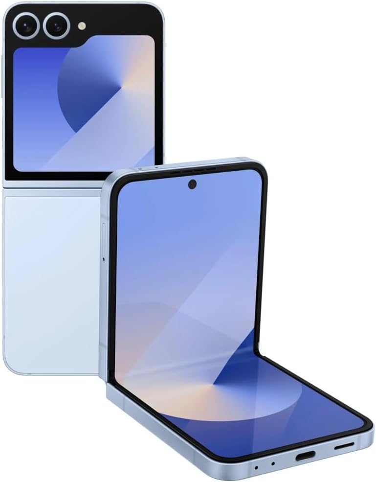 Samsung Galaxy Z Flip6 (256GB) Galaxy AI Enabled, 6.7” Foldable Display, 50MP Camera, FlexCam with Auto Zoom, CAD Version Unlocked - Blue (Renewed)