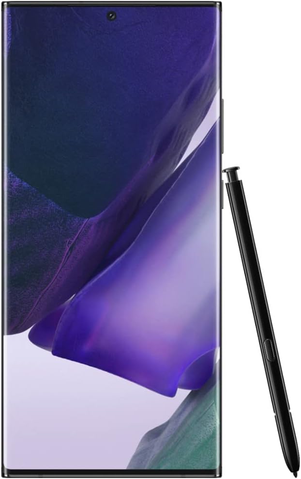 Samsung Note 20 Ultra (5G) 128GB 6.9" Display with Samsung 25W Super Fast Charger, Unlocked - Mystic Black (Renewed)