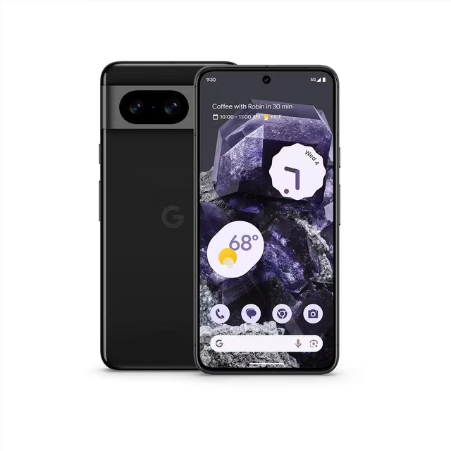 Restored Google Pixel 8 128GB Obsidian Unlocked Smartphone 6.2 inch OLED 120Hz Tensor G3 5G - Refurbished Good
