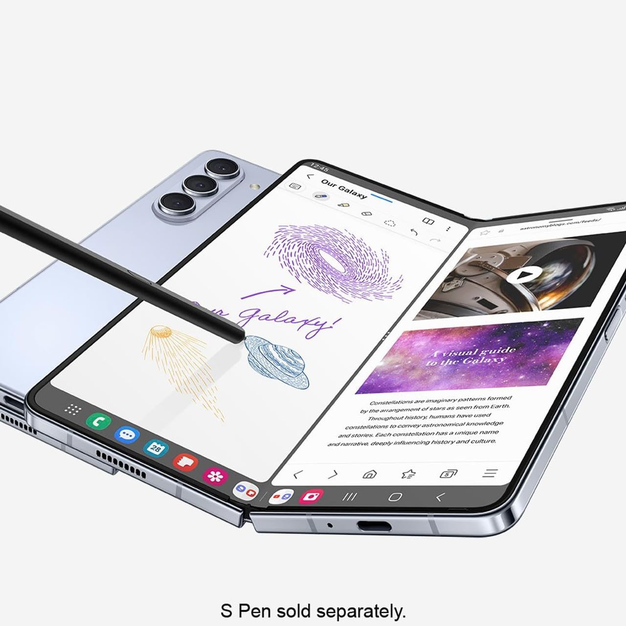 SAMSUNG Galaxy Z Fold 5 5G US Version, 512GB, ICY Blue - Unlocked (Renewed)
