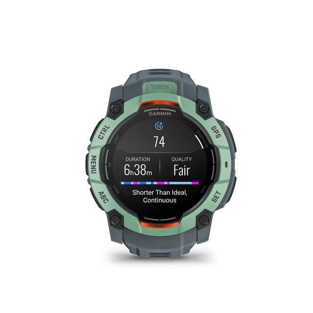 Garmin Instinct 3 AMOLED Smartwatch 50 mm - Rugged Militart Spec 810, Compass, Barometric Altimeter | Neo tropic with twilight silicone band