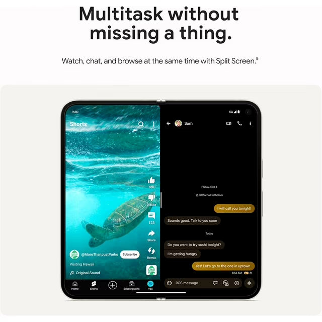 Google Pixel 9 Pro Fold 256GB+16GB RAM | 8.0” Foldable LTPO OLED 120Hz Display  Refurbished (Unlocked)
