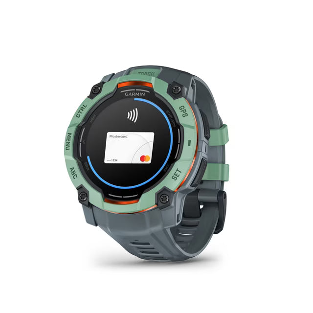 Garmin Instinct 3 AMOLED Smartwatch 50 mm - Rugged Militart Spec 810, Compass, Barometric Altimeter | Neo tropic with twilight silicone band