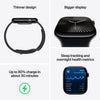 Restored Apple Watch Series 10 (GPS + Cellular) Smartwatch Aluminum Case with Black Sport Band Open Box