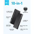 Anker USB C Hub (10-in-1), Dual Monitor with 4K HDMI, Max 100W Power Delivery, Dual 4K HDMI Ports, 4 USB-A/USB-C Data Ports, Ethernet and SD Card Rea