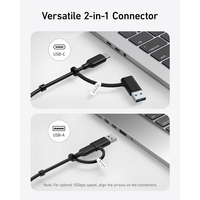Anker USB-C Hub,11-in-1 10Gbps Data Hub with 4 USB-A and 4 USB-C Ports, 100W USB-C PD-IN, Card Reader, 2-in-1 USB Connector, For USB-A and USB-C Laptop, MacBook, iPad an
