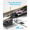 Anker HDMI Switch, 4K@60Hz HDMI Switcher, 4 in 1 Out with Smooth Finish, Supports HDR/3D/Dolby/DTS, Compatible with Laptops,PC,Xbox,PS5/PS4,Projector