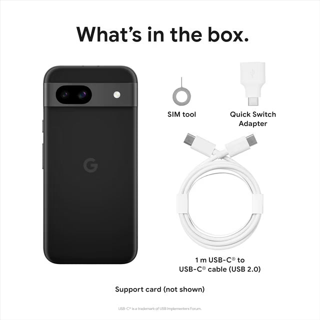 Google Pixel 8a | 128GB -6.1'' OLED Display - Obsidian - Unlocked