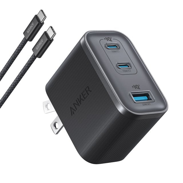 Anker 70W 2C1A Wall Charger w/ 5ft USB-C Cable Black