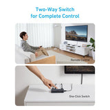 Anker HDMI Switch, 4K@60Hz HDMI Switcher, 4 in 1 Out with Smooth Finish, Supports HDR/3D/Dolby/DTS, Compatible with Laptops,PC,Xbox,PS5/PS4,Projector