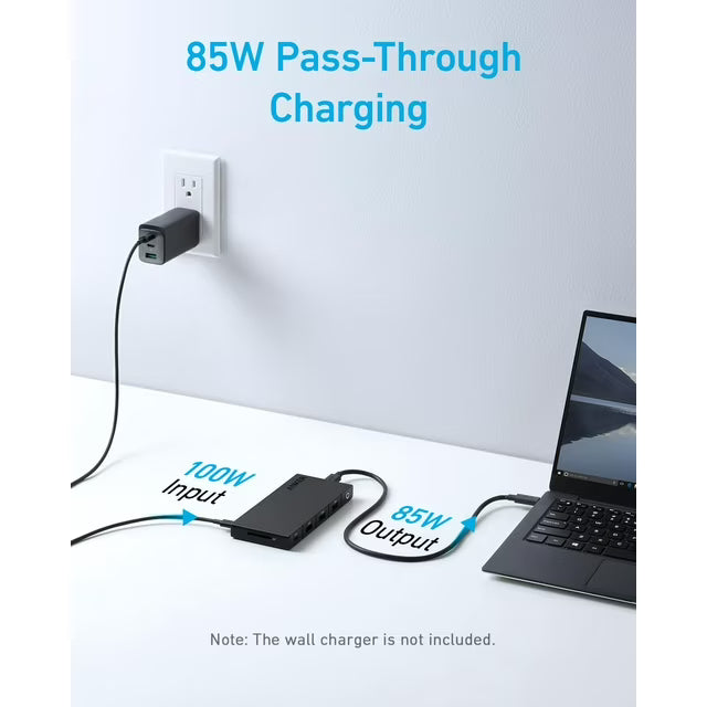 Anker USB C Hub (10-in-1), Dual Monitor with 4K HDMI, Max 100W Power Delivery, Dual 4K HDMI Ports, 4 USB-A/USB-C Data Ports, Ethernet and SD Card Rea