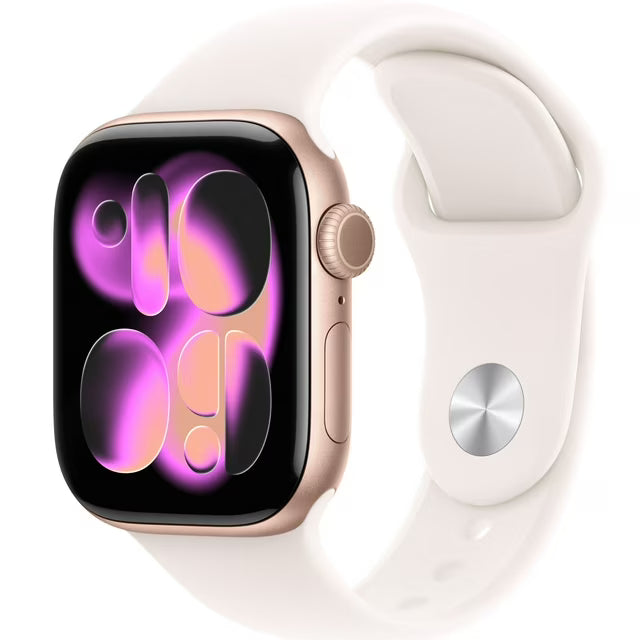 Apple Watch Series 11 GPS 46mm Rose Gold Aluminium Case with Light Blush Sport Band - S/M
